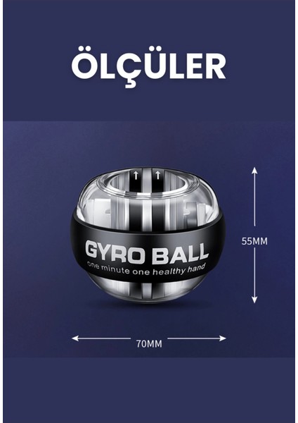 Gyro Ball El Bilek Egzersiz Topu Kol Kuvvet Güç Topu Powerball Kas Geliştirici modelleri