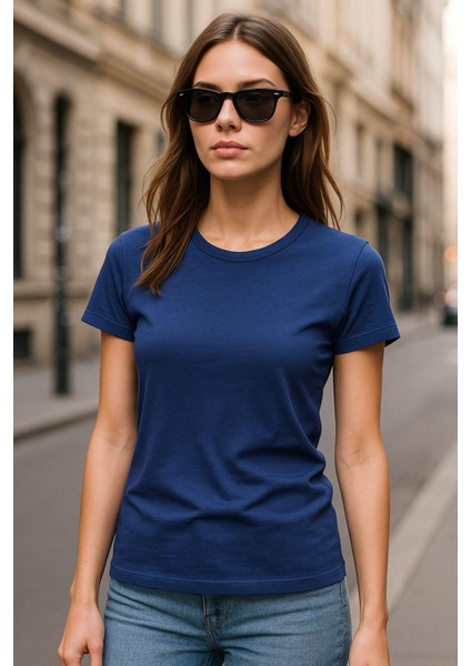 Kadın %100 Organik Pamuklu Relaxed Yıkamalı T-Shirt Bisiklet Yaka Kısa Kollu Kadın Basic Tişört modelleri