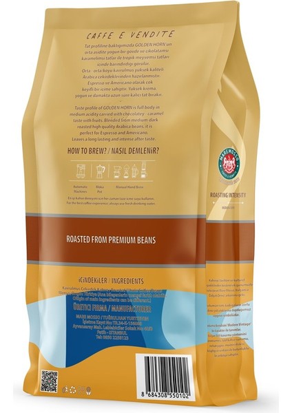Espresso Golden Horn Blend 4X250 Gr. (Çekirdek Veya Öğütülmüş) Kahve fırsatları