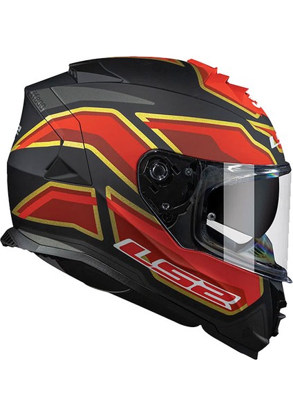 Storm 1 Foggy Kapalı Kask Mat Siyah-Kırmızı fırsatları