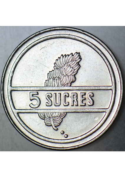 Ekvador 5 Sucre 1988 Bu Tipin Basıldığı Ilk Yıl. Çilaltı indirimleri