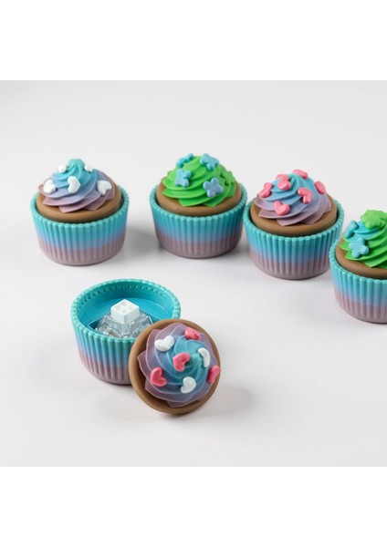 Snapcake Tıklanabilir Stres Giderici Kapkek Anahtarlık, Çanta Charmı ve Aksesuarı, Sevgiliye Hediye Konsept Oyuncak