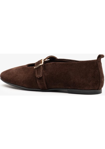 Vitus Kahverengi Süet Deri Kadın Babet modelleri