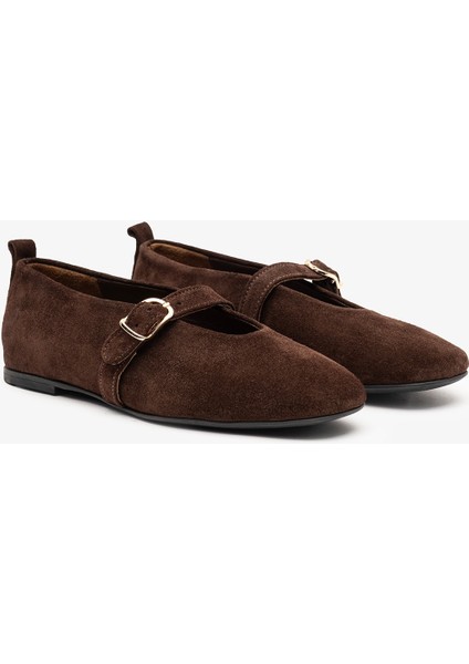 Vitus Kahverengi Süet Deri Kadın Babet fırsatları