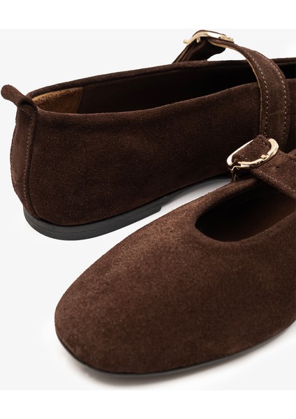 Vitus Kahverengi Süet Deri Kadın Babet indirimleri