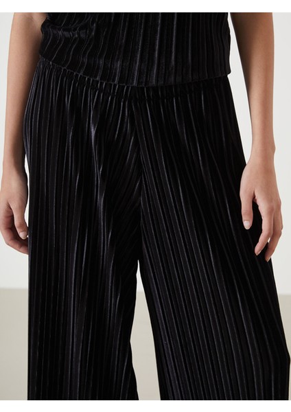 Yeni Sezon Beli Lastikli Kadife Kadın Pantolon modelleri