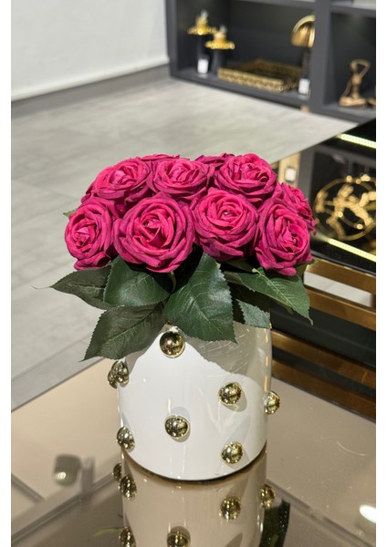 Mürdüm Yapay Islak Gül Demeti 12'li modelleri