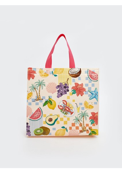 Yeni Sezon Baskılı Kadın Alışveriş Çantası