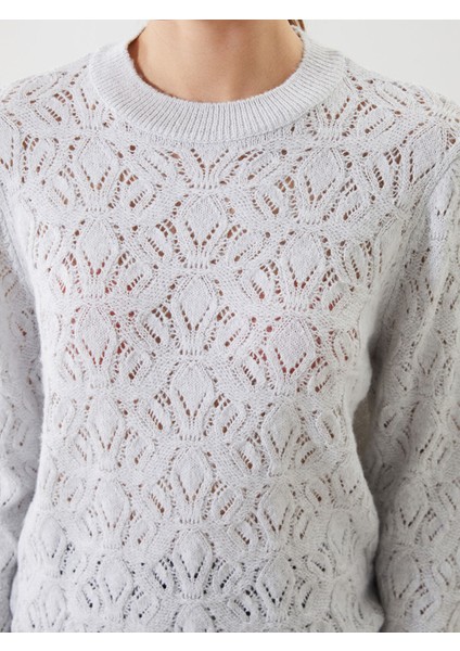 Yeni Sezon Bisiklet Yaka Ajurlu Kadın Triko Kazak modelleri