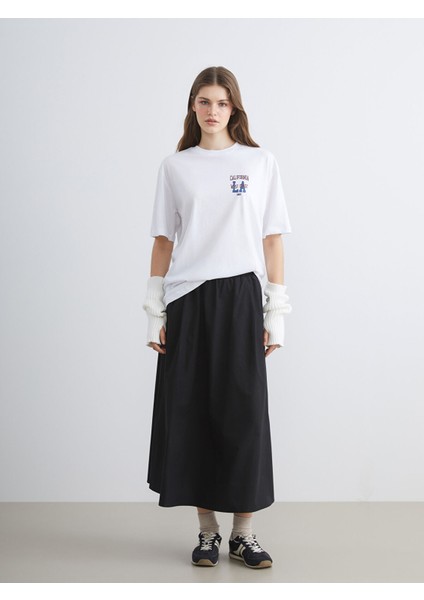 Yeni Sezon Bisiklet Yaka California Baskılı Kadın Tişört modelleri