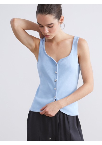 Yeni Sezon U Yaka Kadın Triko Yelek