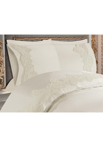 Duru Fransız Güpürlü Çeyizlik Nevresim Takmı Krem fiyatları