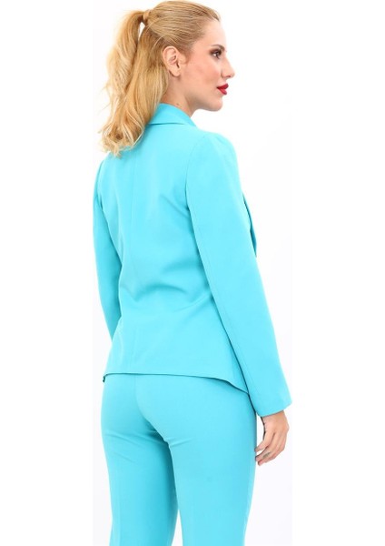 Amerikan Yaka Klasik Ceket-Turkuaz modelleri