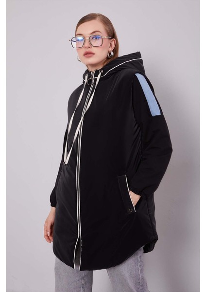 Siyah Şapkalı Şişme Yelek