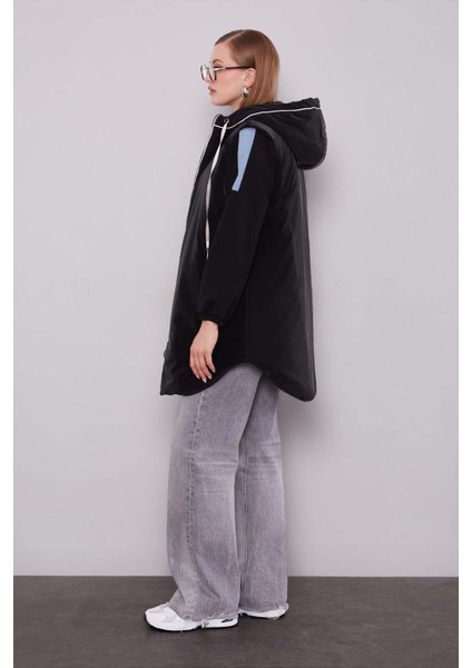 Siyah Şapkalı Şişme Yelek modelleri