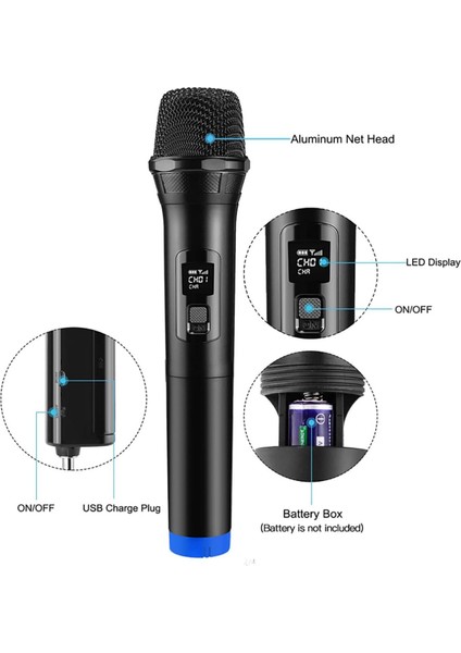 Hepu HP-M001 Çiftli Kablosuz Mikrofon Sistemi Dijital Ekranlı Gecikmesiz Ses Aktarımı Şarjlı Alıcı ile Pratik Kurulum fiyatları