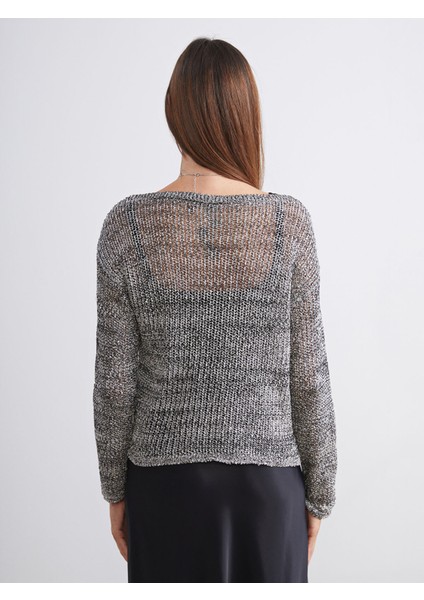 Yeni Sezon Kayık Yaka Ajurlu Kadın Triko Kazak fırsatları