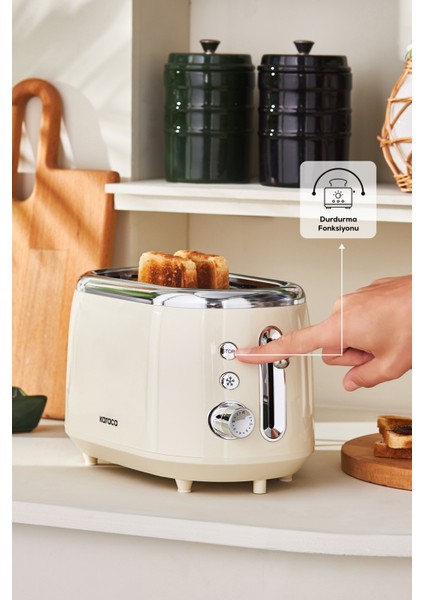 Krem Renkli Ekmek Kızartma Makinesi, Pratik ve Şık Tasarım fiyatları