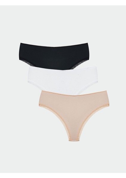 Yeni Sezon Dantel Detaylı Brazilian Külot 3'lü fiyatları