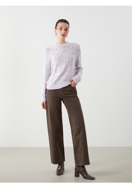 Yeni Sezon Bisiklet Yaka Ajurlu Kadın Triko Kazak fiyatları