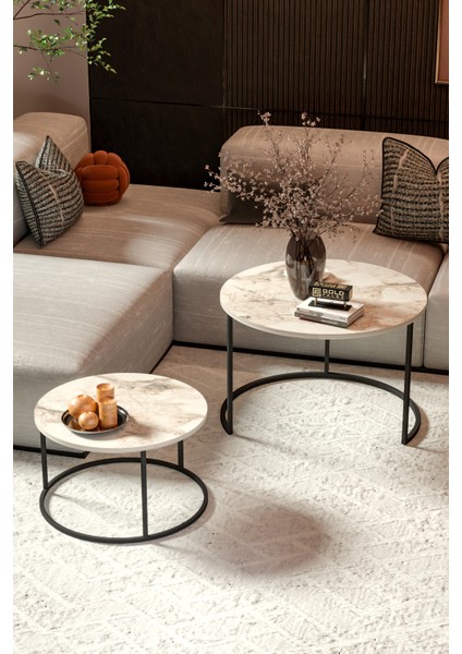 Orta Sehpa Bade Ikili Lüx Yan Sehpa Masa Efes fırsatları