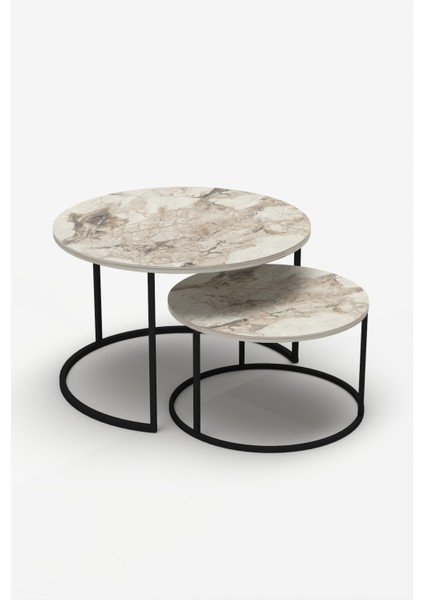 Orta Sehpa Bade Ikili Lüx Yan Sehpa Masa Efes