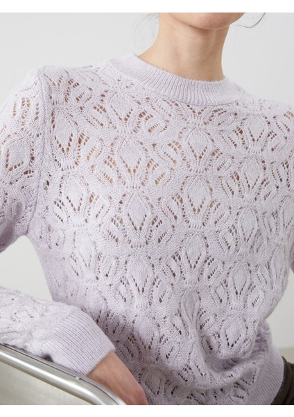 Yeni Sezon Bisiklet Yaka Ajurlu Kadın Triko Kazak modelleri