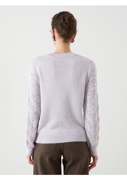 Yeni Sezon Bisiklet Yaka Ajurlu Kadın Triko Kazak fırsatları