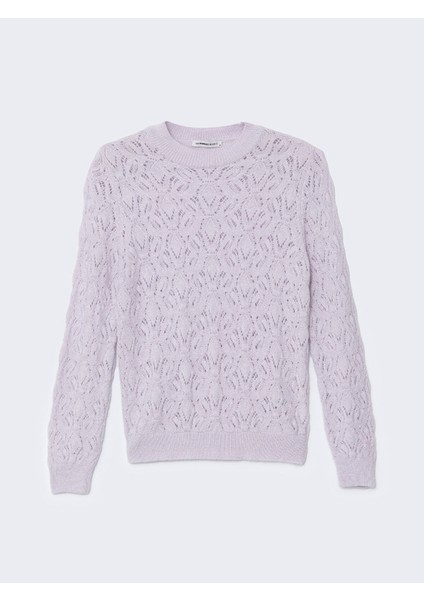 Yeni Sezon Bisiklet Yaka Ajurlu Kadın Triko Kazak indirimleri