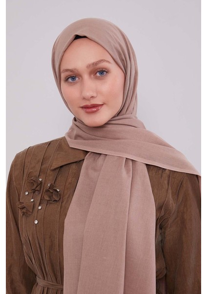 Çikolata Kahve Düz Tensel Şal modelleri