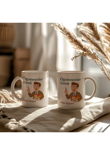 Kişiye Özel Öğretmenler Günü Baskılı Seramik Kupa Bardak 330 ml fırsatları