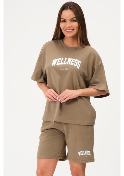 Kadın Şortlu Takım Alt Üst Kısa Kollu Tenis Takımı