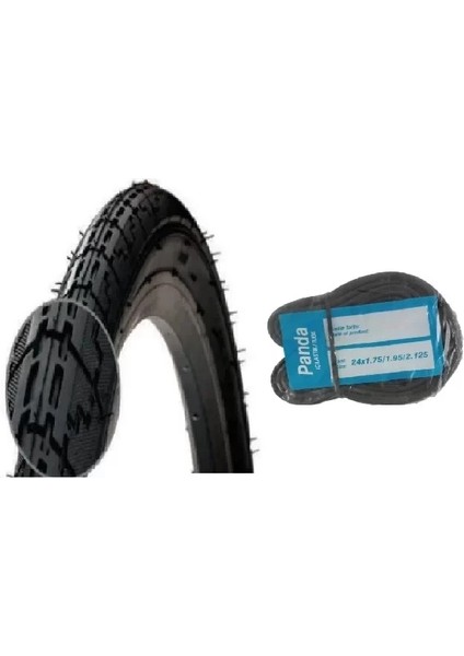 24 Jant 24X1.75 (47-507) Bisiklet Dış Lastiği D2459 x 2 Adet + Panda Iç Lastik Seti