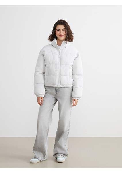 Yeni Sezon Dik Yaka Oversize Kadın Şişme Mont fiyatları