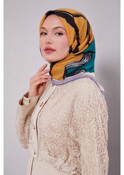 Lila Soyut Desen Soft Eşarp fiyatları