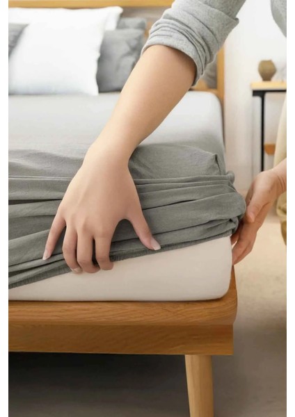 Vona %100 Pamuk Lastikli Çift Kişilik Tek Kişilik Battal Boy Penye Çarşaf fiyatları