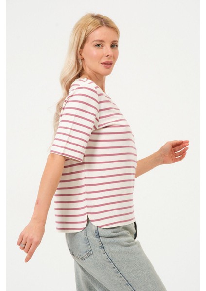 Kadın Çizgili Tişört Oversize T-Shirt fiyatları