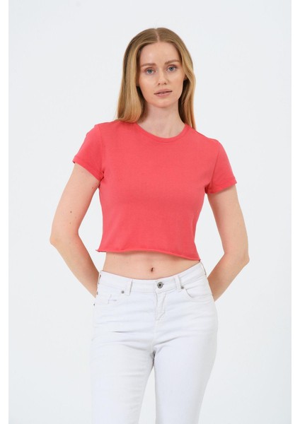 Kadın Kısa Kollu Oversize Crop modelleri