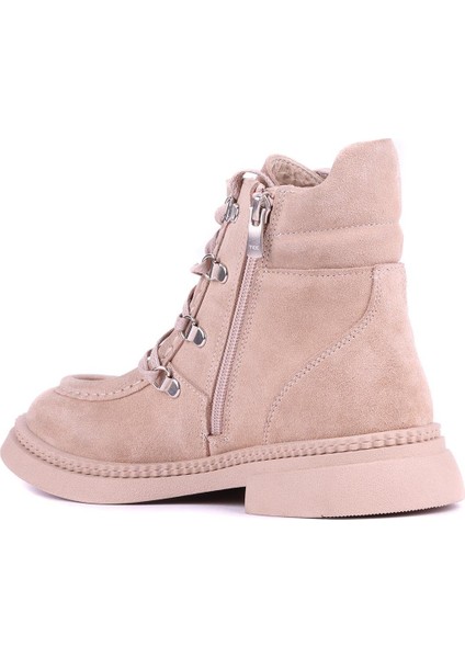 - Hakiki Süet Deri Bej Rengi Kadın Deri Bot - 25101955 indirimleri