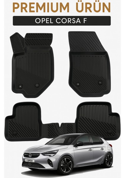 Opel Corsa F Uyumlu 3D Oto Paspas Premium modelleri