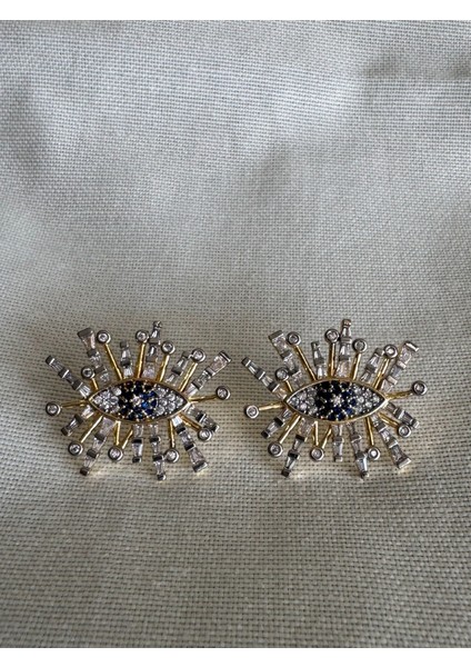 Özel Seri Zirkon Taşlı Büyük Göz Küpe modelleri