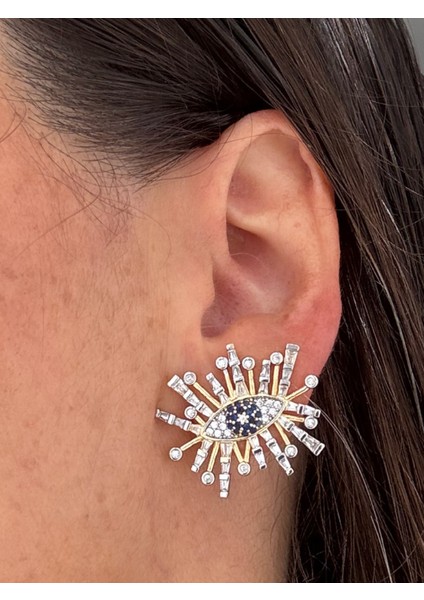 Özel Seri Zirkon Taşlı Büyük Göz Küpe fırsatları