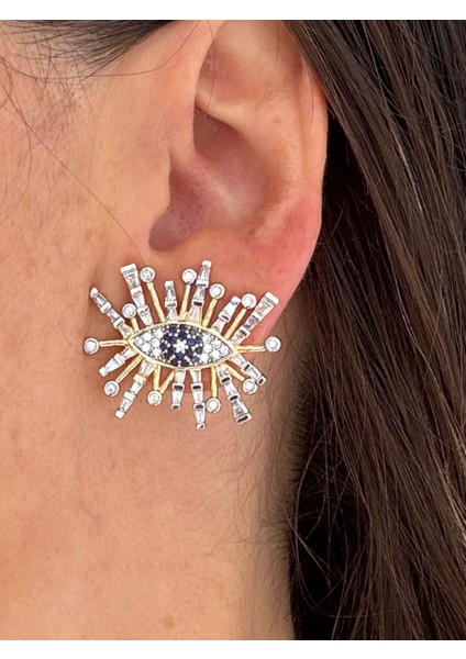 Özel Seri Zirkon Taşlı Büyük Göz Küpe indirimleri