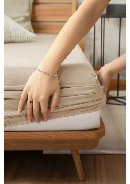 Vona %100 Pamuk Lastikli Çift Kişilik Tek Kişilik Battal Boy Penye Çarşaf fiyatları