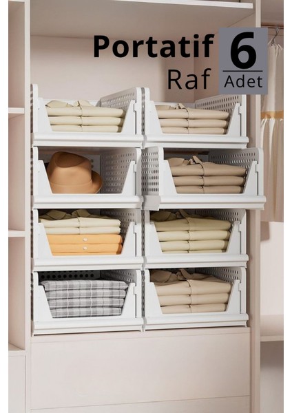 Mithra Life 6 Lı Kayar Raf Organizer – Beyaz Dolap Içi Kıyafet, Aksesuar Düzenleyici MIT1262 modelleri