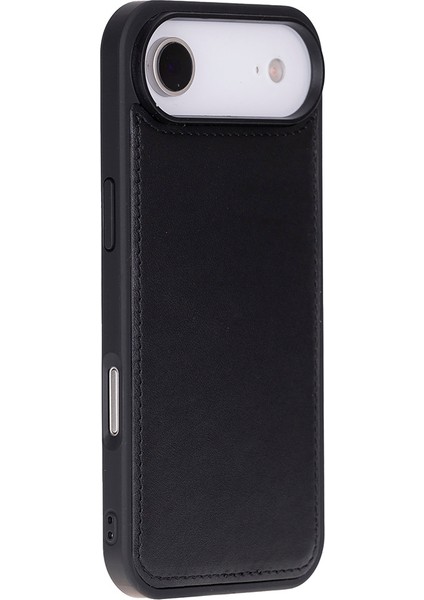 Apple iPhone 17 Air Için, Hakiki Deri, El Yapımı Cüzdanlı Kılıf, Magsafe ile Uyumlu, Iç Yüzeyi Kadife, Siyah indirimleri