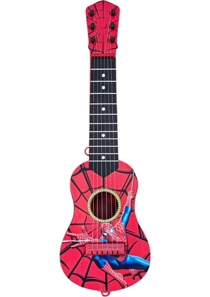 Oyuncak 6 Telli Örümcek Adam Gitar 50 Cm. Spider Man Okul Gösteri Gitarı indirimleri