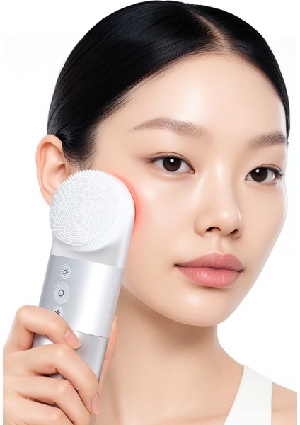3x Deep Sonic Cleanser -Led Işıklı Titreşimli Isıtma Soğutma Özellikli Yüz Temizleme ve Masaj Cihazı fırsatları