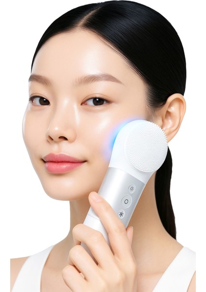 3x Deep Sonic Cleanser -Led Işıklı Titreşimli Isıtma Soğutma Özellikli Yüz Temizleme ve Masaj Cihazı indirimleri