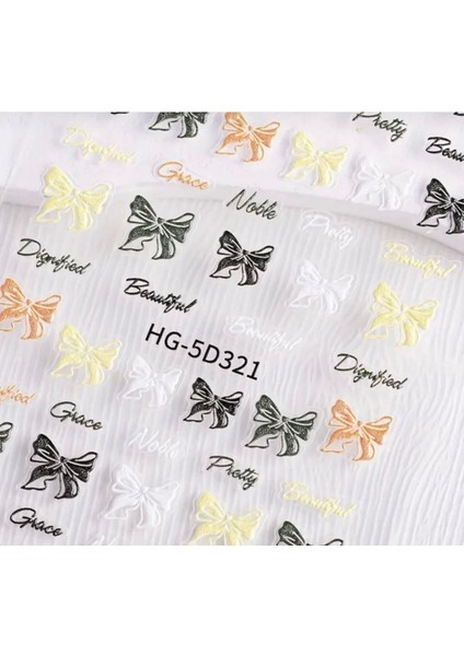 Pastel Kurdele Tırnak Süsleme Stickerı Nail Art Süslemeleri modelleri